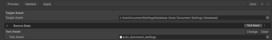 Source Data field